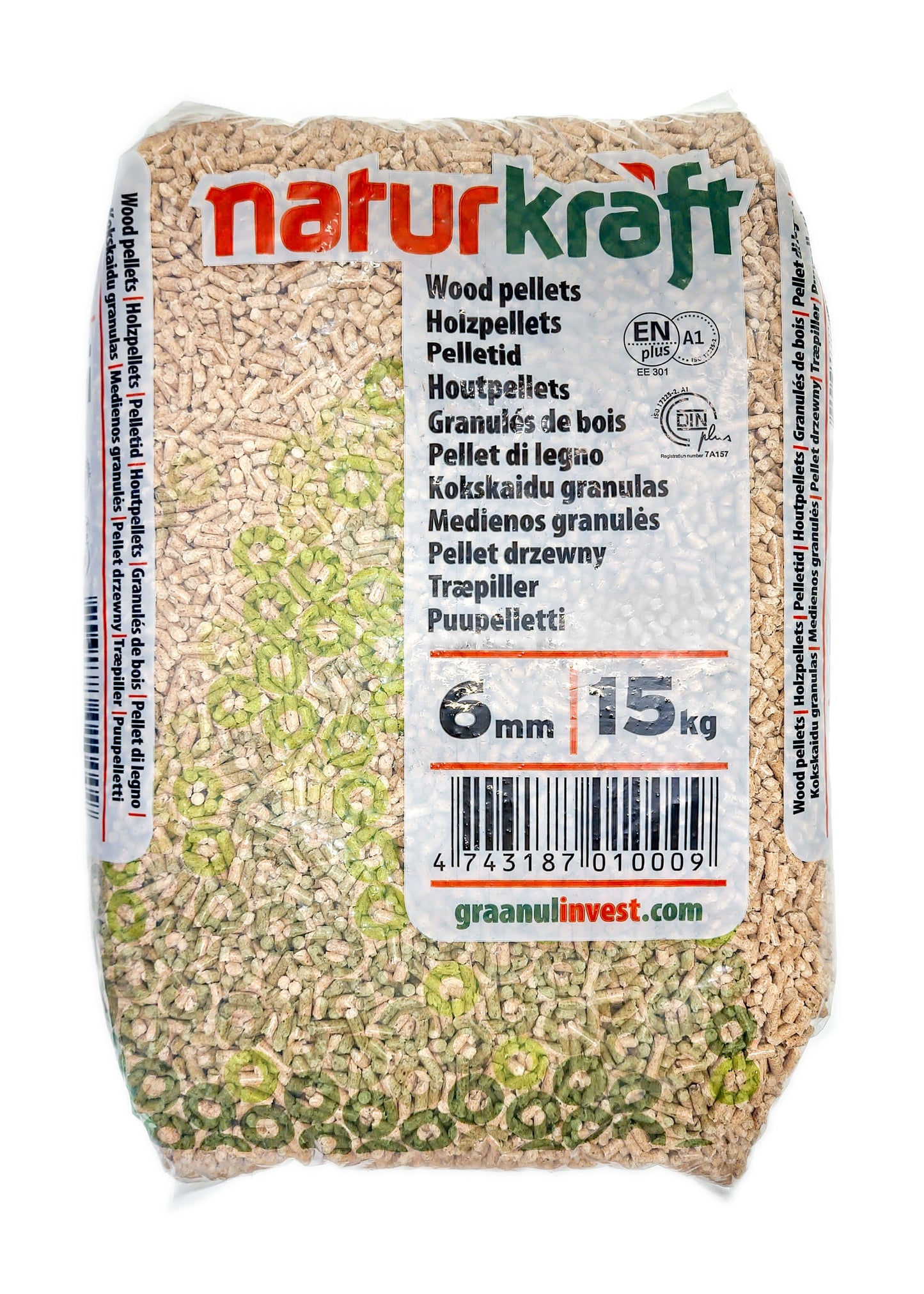 Hout pellets ENplus A1 - 33 zak 15kg - 495kg